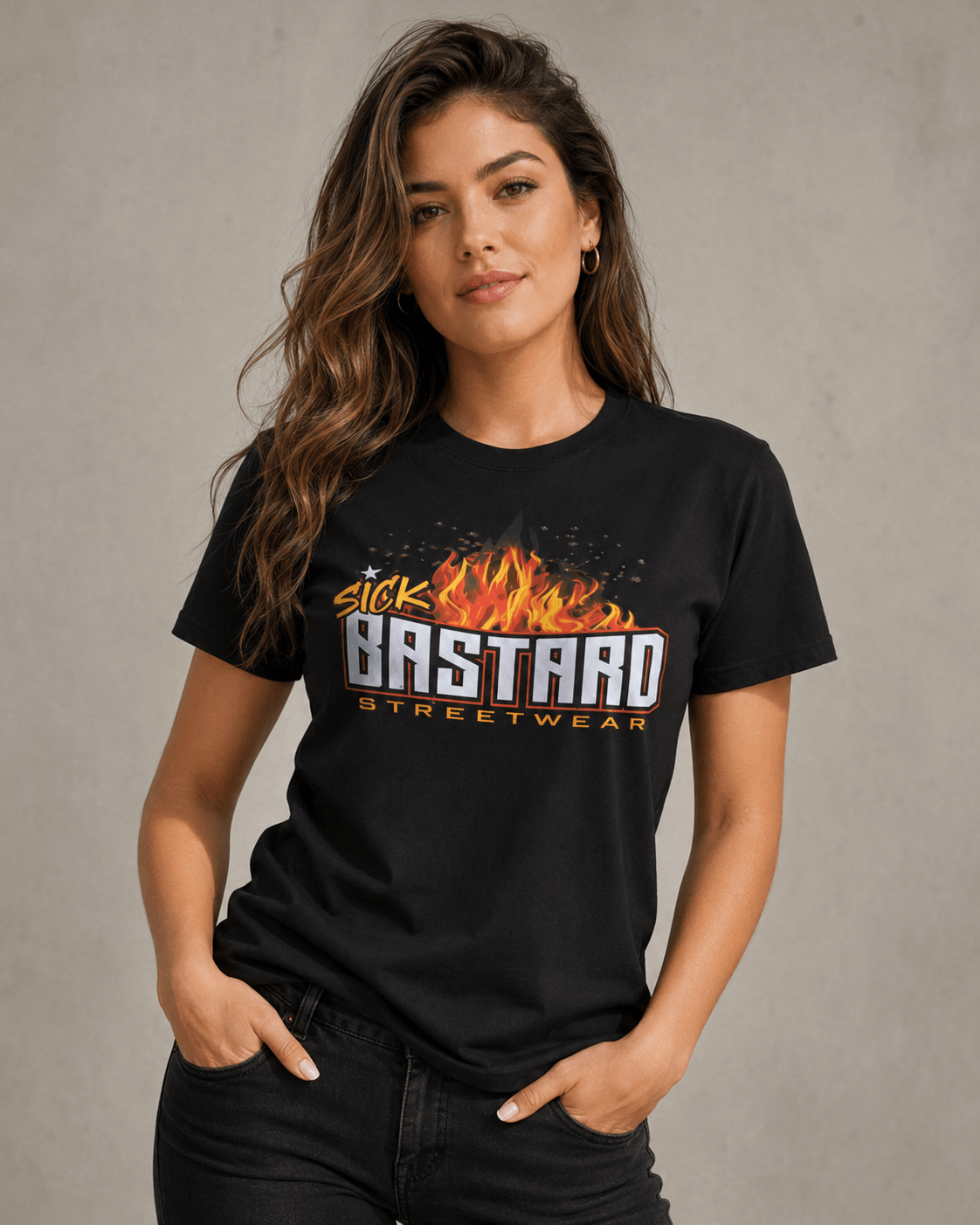 Arrive Raise Hell Leave short sleeve graphic tee by Sick Bastard Streetwear in heavy-duty cotton blend