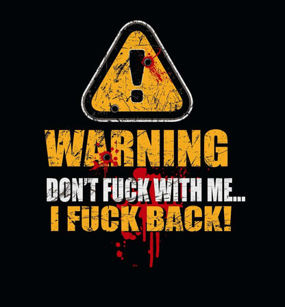 Sick Bastard Streetwear T-shirt design featuring a bold warning sign and provocative text.