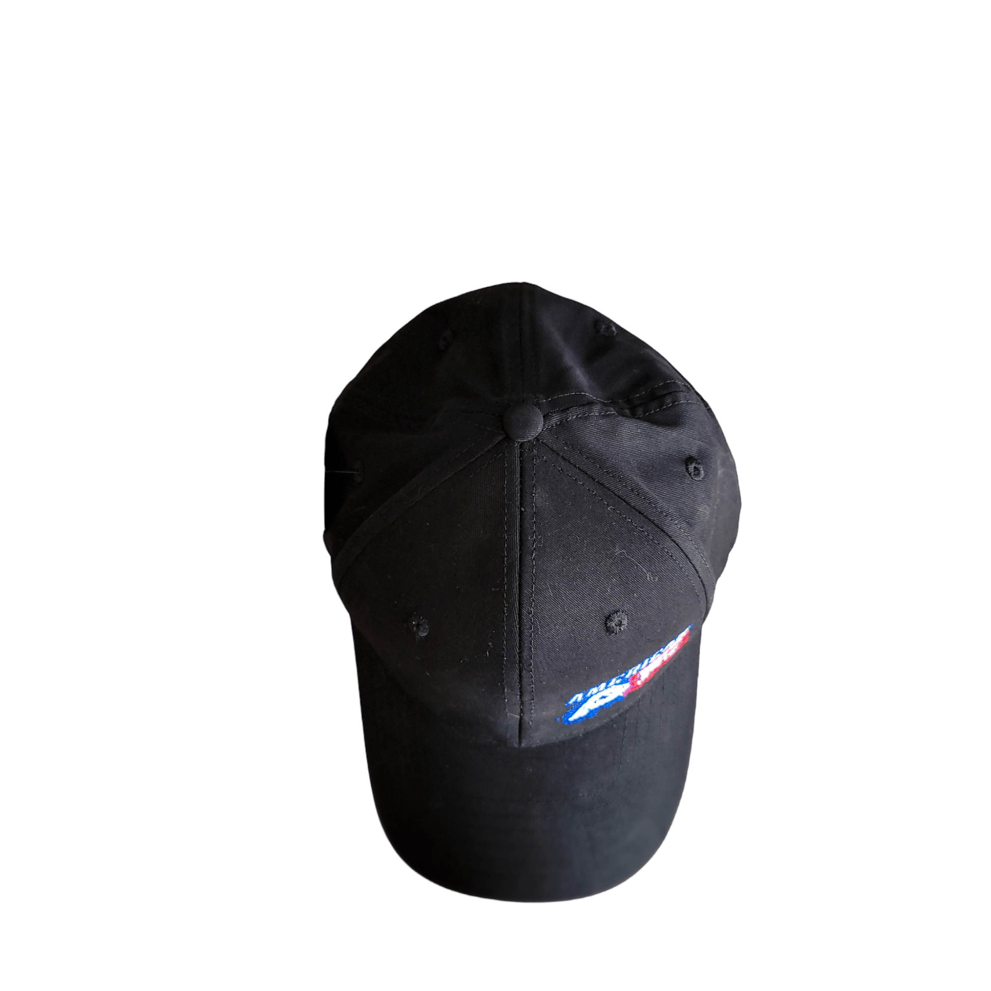 American AF flexfit hat with curved bill, showcasing a stylish black design from Sick Bastard Streetwear.