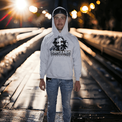 Man wearing a Sick AF pullover hoodie, showcasing cheap pullover hoodies in a stylish urban setting.