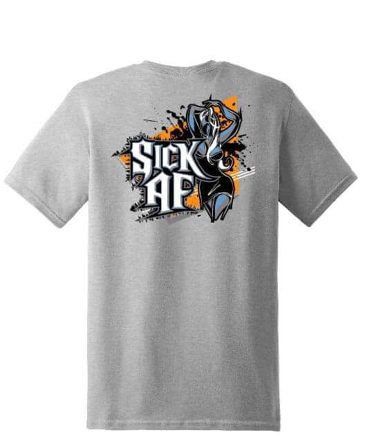Sick AF CLEARANCE SALE T-shirts featuring custom print on back, 100% cotton, heavy duty.
