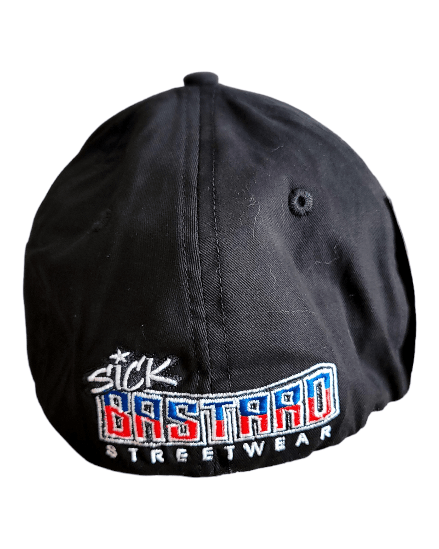 American AF flexfit hat featuring Sick Bastard Streetwear logo on the back.